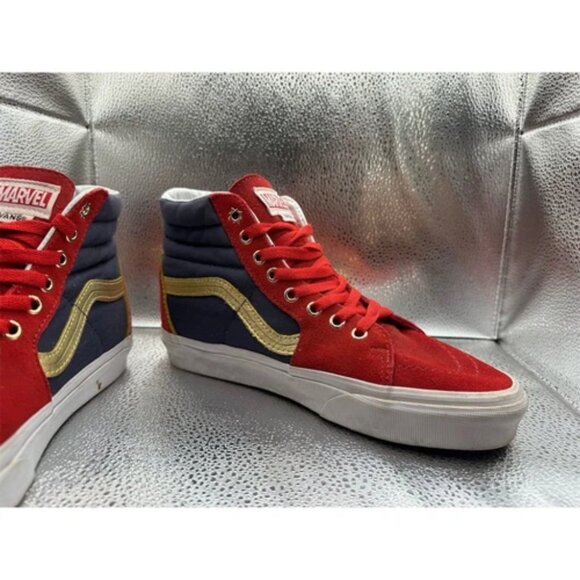 Vans x Marvel Captain Marvel SK8-Hi Sneakers Unisex Size 7 Multicolor - Picture 9 of 11